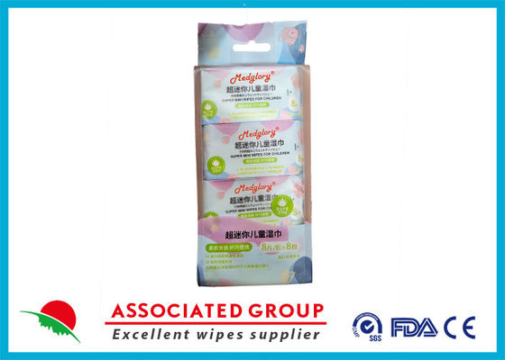 8pcs Super Mini Baby Wipes Dengan Aloe Vera Ekstrak