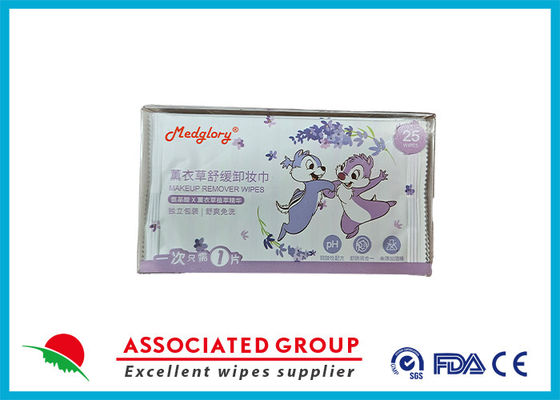 Paket tunggal 20 Wipes Penghilang Make-up Bebas Aroma Wipes Berbasis Tanaman, Hipoallergenic