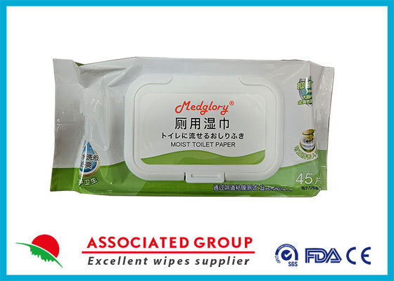 Medglory Flushable Toilet Wet Wipes. Dispenser untuk Penggunaan Rumah Warna Paket dengan Aloe Septic dan Sewer Safe