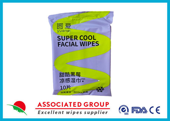 Yuanai Sweet Cool Blackberry Wipes Pembersihan Pribadi Wipes Dewasa Bebas Alkohol, Hipoallergenic