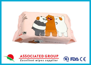 Tisu Basah Bayi Ringan Tidak Berbau 80PCS Flowpack Dengan Stiker Tanpa Alkohol Tanpa Aroma